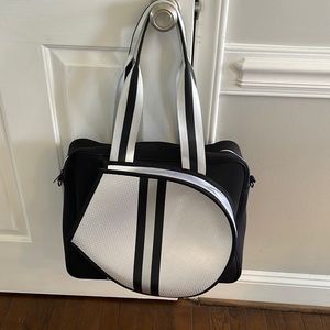 Tennis Bag by Haute Shore Black White
